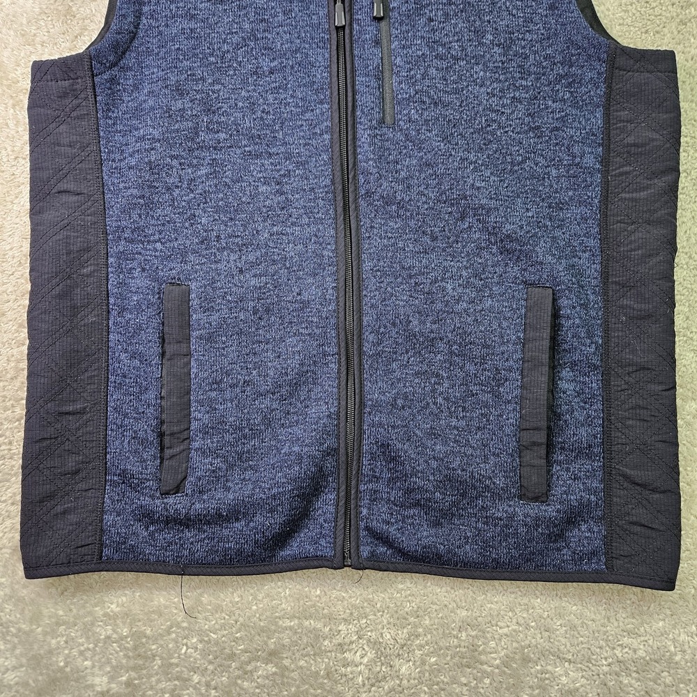 Orvis Full Zip Vest Mens L Blue Fleece Sweater Outdoor Fishing Layer Sleeveless - Picture 5 of 11